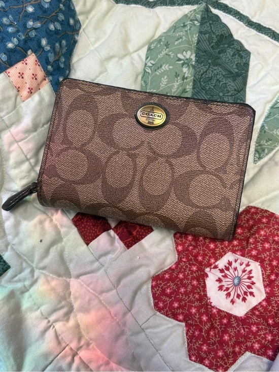 Coach Other - Coach Signature C Brown PVC and Leather Wallet